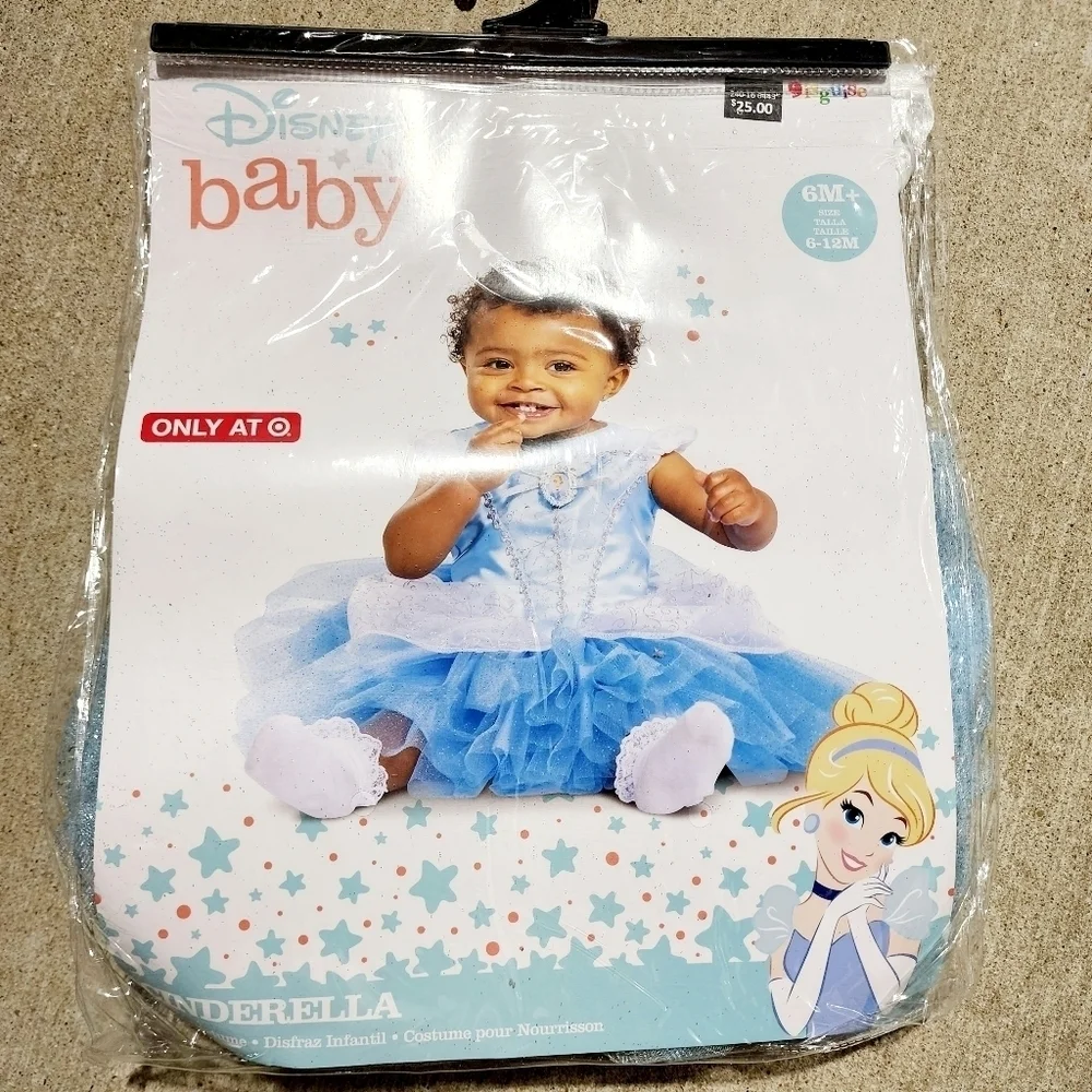 NWT Disney Baby Cinderella Infant Costume Halloween Cosplay Tulle Dress Tutu EUC - Picture 2 of 6